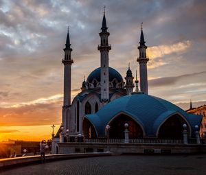 Превью обои мечеть, казань, татарстан, закат