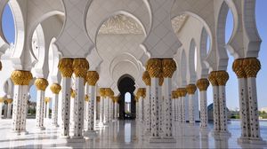 Превью обои мечеть шейха зайда, абу-даби, объединённые арабские эмираты