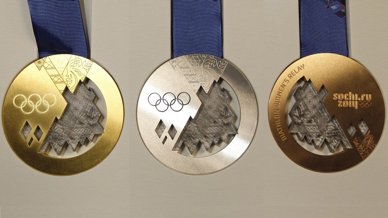 Обои медаль, медали, золото, серебро, бронза, олимпийские игры, сочи-2014, олимпиада