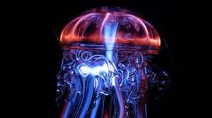 Превью обои медуза, стеклянный, свет, искусственный, щупальца, светящийся