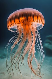 Превью обои медуза-компас, медуза, щупальца, море, дикая природа