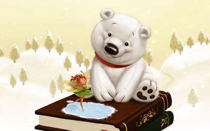 Превью обои медведь, книги, сказка, детство