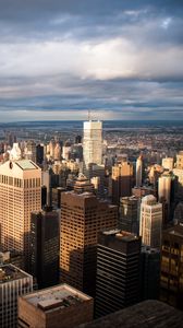 Превью обои мегаполис, здания, архитектура, вид сверху, город, нью-йорк