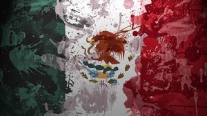 Превью обои мексика, фон, флаг, текстура, краски