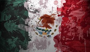 Превью обои мексика, фон, флаг, текстура, краски