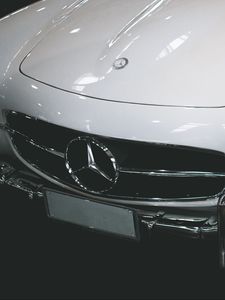 Превью обои mercedes, автомобиль, бампер, фары
