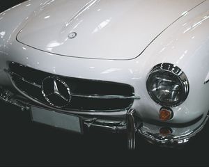 Превью обои mercedes, автомобиль, бампер, фары