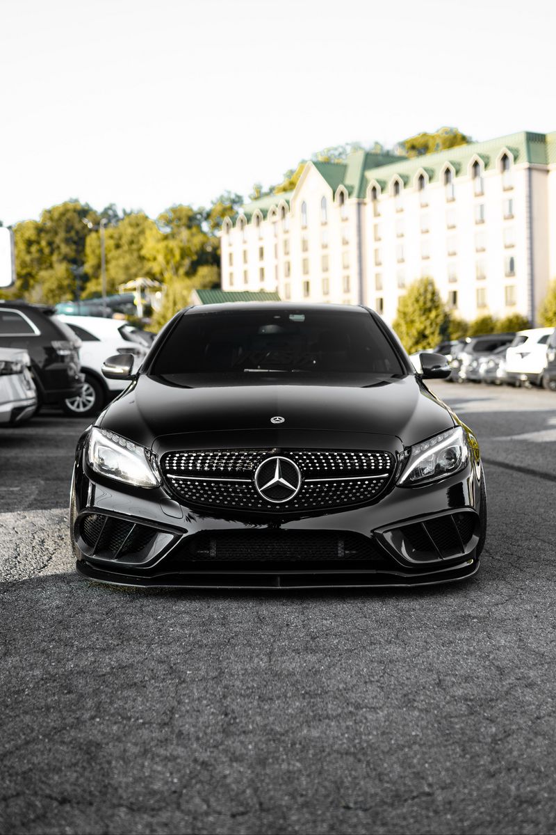 Скачать 800x1200 mercedes, автомобиль, черный, вид спереди обои, картинки  iphone 4s/4 for parallax