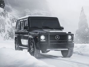 Превью обои mercedes, автомобиль, фара