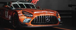 Превью обои mercedes, автомобиль, спорткар, оранжевый