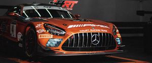 Превью обои mercedes, автомобиль, спорткар, оранжевый