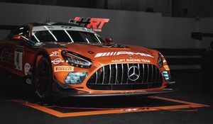 Превью обои mercedes, автомобиль, спорткар, оранжевый