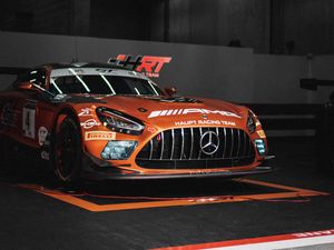 Превью обои mercedes, автомобиль, спорткар, оранжевый
