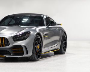 Превью обои mercedes, автомобиль, спорткар, суперкар, серый