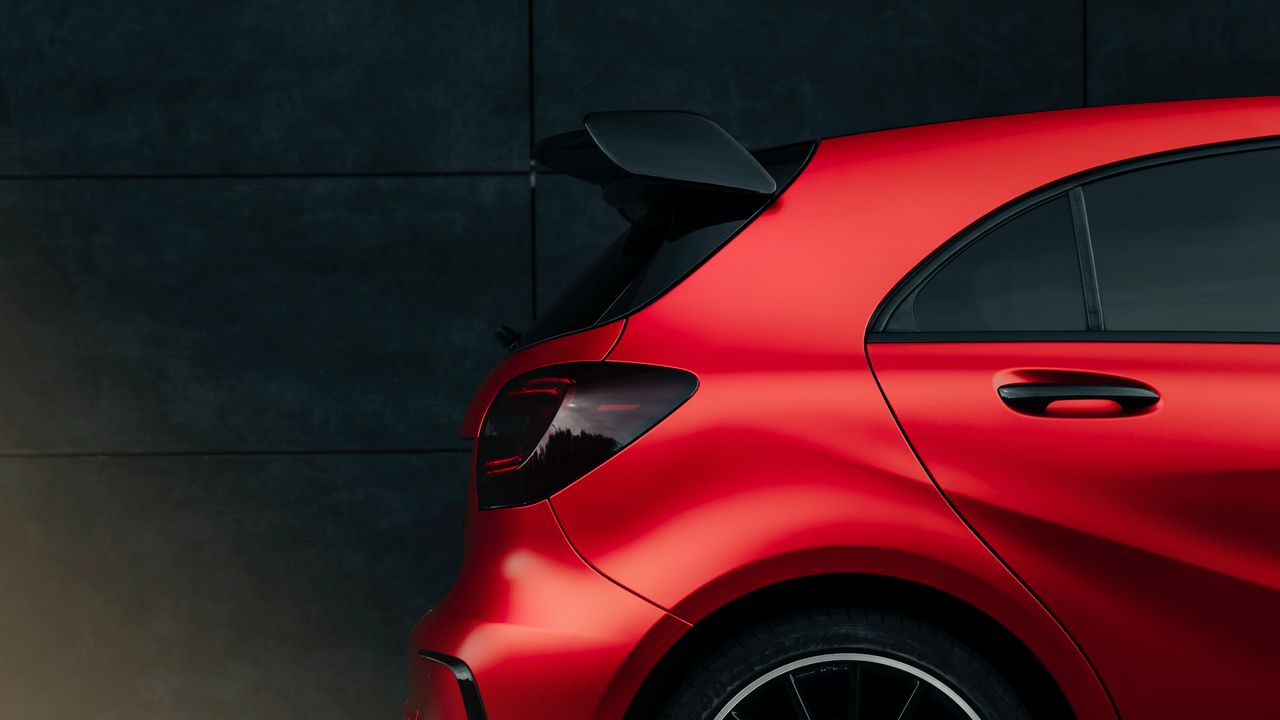 Обои mercedes benz, автомобиль, вид сбоку, красный