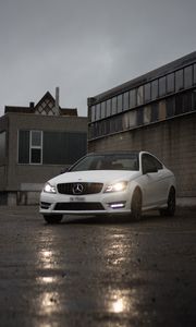 Превью обои mercedes benz c250 amg, mercedes benz, автомобиль, вид спереди