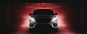 Превью обои mercedes benz gl 350d, mercedes, вид спереди, свечение