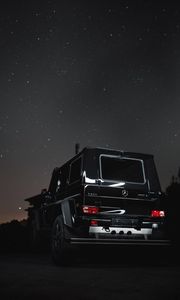 Превью обои mercedes g500, mercedes, джип, внедорожник, автомобиль, ночь