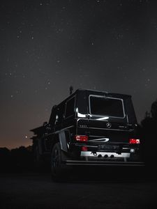 Превью обои mercedes g500, mercedes, джип, внедорожник, автомобиль, ночь