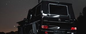 Превью обои mercedes g500, mercedes, джип, внедорожник, автомобиль, ночь