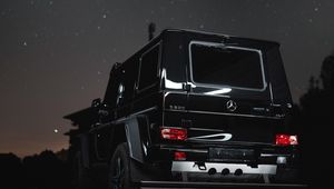 Превью обои mercedes g500, mercedes, джип, внедорожник, автомобиль, ночь