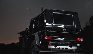 Превью обои mercedes g500, mercedes, джип, внедорожник, автомобиль, ночь