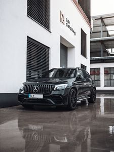 Превью обои mercedes, машина, вид спереди, черный