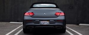 Превью обои mercedes, машина, вид сзади, фары