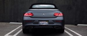 Превью обои mercedes, машина, вид сзади, фары