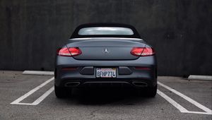 Превью обои mercedes, машина, вид сзади, фары