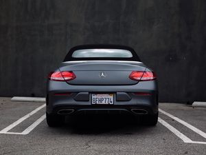 Превью обои mercedes, машина, вид сзади, фары