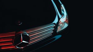 Превью обои mercedes, передний бампер, фара