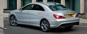 Превью обои mercedes-benz, cla 180, вид сзади, серебристый