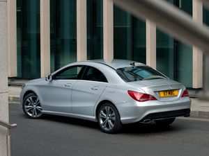 Превью обои mercedes-benz, cla 180, вид сзади, серебристый