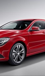 Превью обои mercedes-benz, cla-class, x117, красный