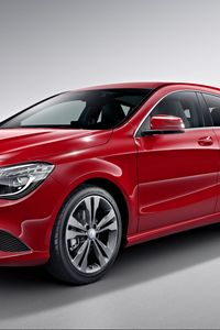 Превью обои mercedes-benz, cla-class, x117, красный