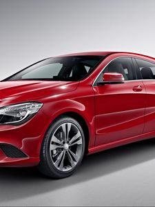 Превью обои mercedes-benz, cla-class, x117, красный