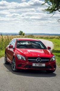 Превью обои mercedes-benz, cla-class, x117, красный