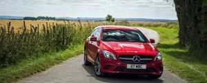 Превью обои mercedes-benz, cla-class, x117, красный