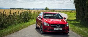 Превью обои mercedes-benz, cla-class, x117, красный