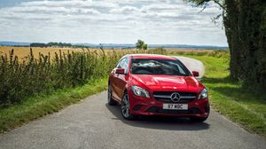 Превью обои mercedes-benz, cla-class, x117, красный