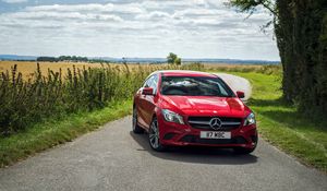 Превью обои mercedes-benz, cla-class, x117, красный