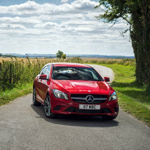 Превью обои mercedes-benz, cla-class, x117, красный