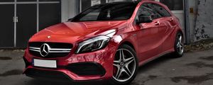Превью обои mercedes-benz cls-class, mercedes, машина, красный, вид сбоку, городской