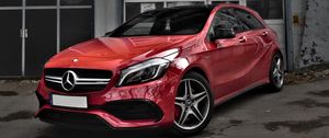 Превью обои mercedes-benz cls-class, mercedes, машина, красный, вид сбоку, городской