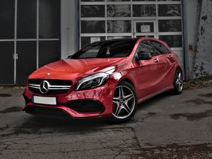 Превью обои mercedes-benz cls-class, mercedes, машина, красный, вид сбоку, городской