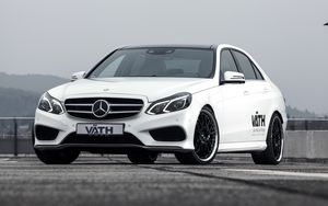 Превью обои mercedes-benz, e-klasse, v50, rs, белый, вид сбоку