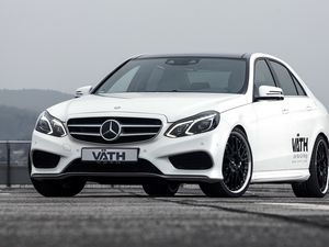 Превью обои mercedes-benz, e-klasse, v50, rs, белый, вид сбоку