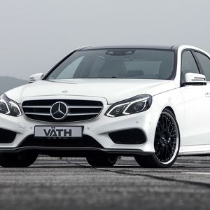 Превью обои mercedes-benz, e-klasse, v50, rs, белый, вид сбоку