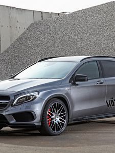 Превью обои mercedes-benz, gla-class, x156, серебристый, вид сбоку